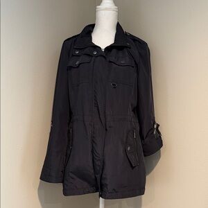 Michael Kors | Fly Front Anorak Rain Jacket | Navy | Large